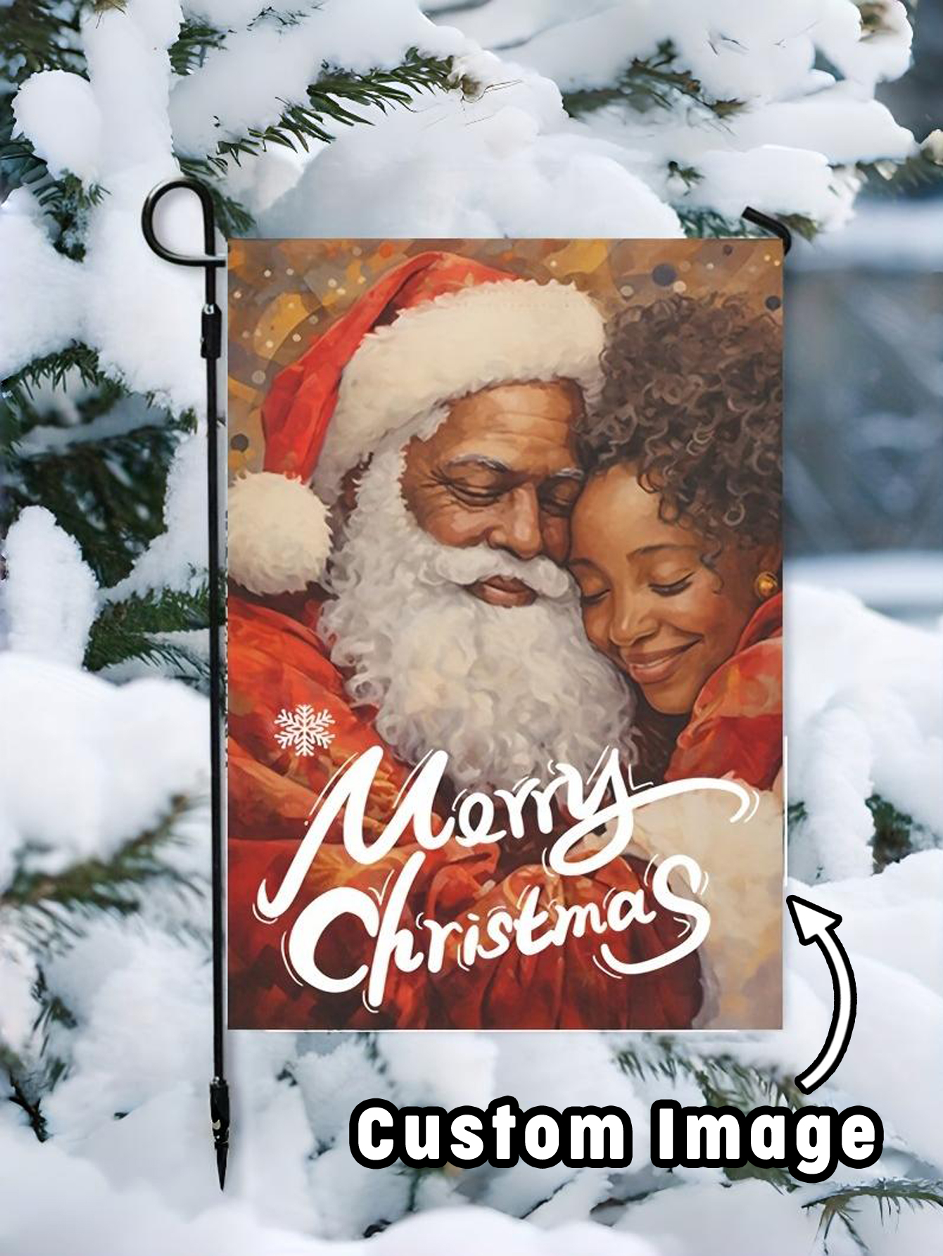 Santa Claus Christmas Garden Flag（Not lnclude Flagpole）